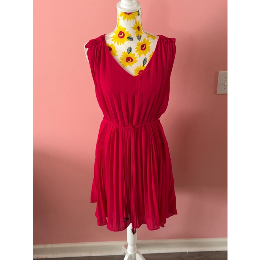 Women's She + Sky Dress, L, Red